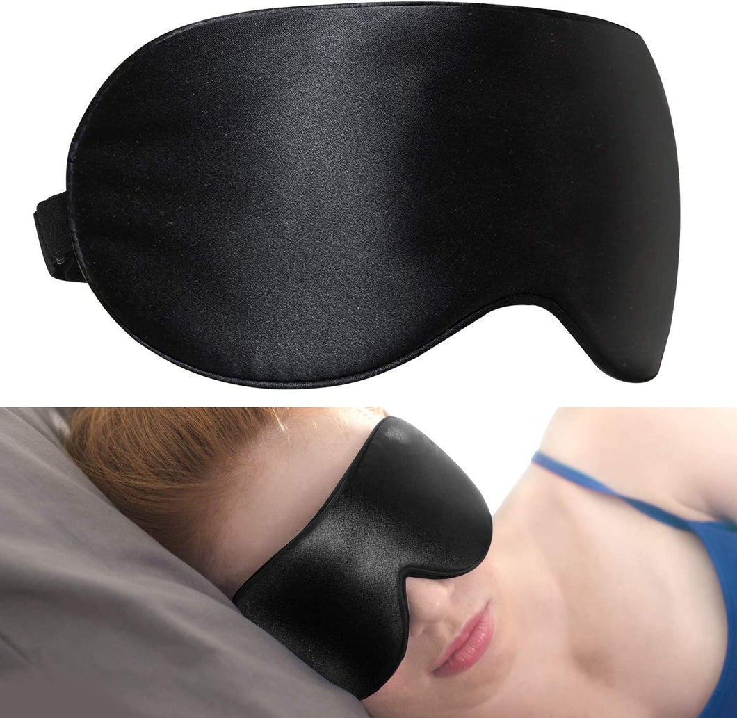 Lacette Silk Eye Mask, 100% Night Blindfold for Sleeping with Adjustable Strap
